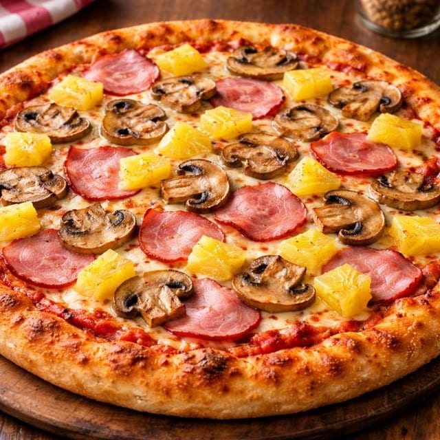Large Hawaiian Pizza.