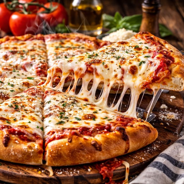 Med Cheese Pizza.