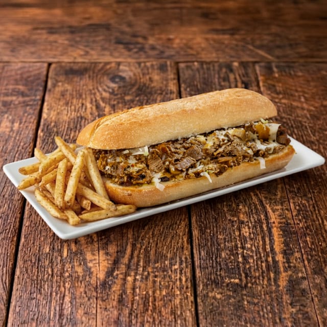 Large Philly Deluxe W Fries.