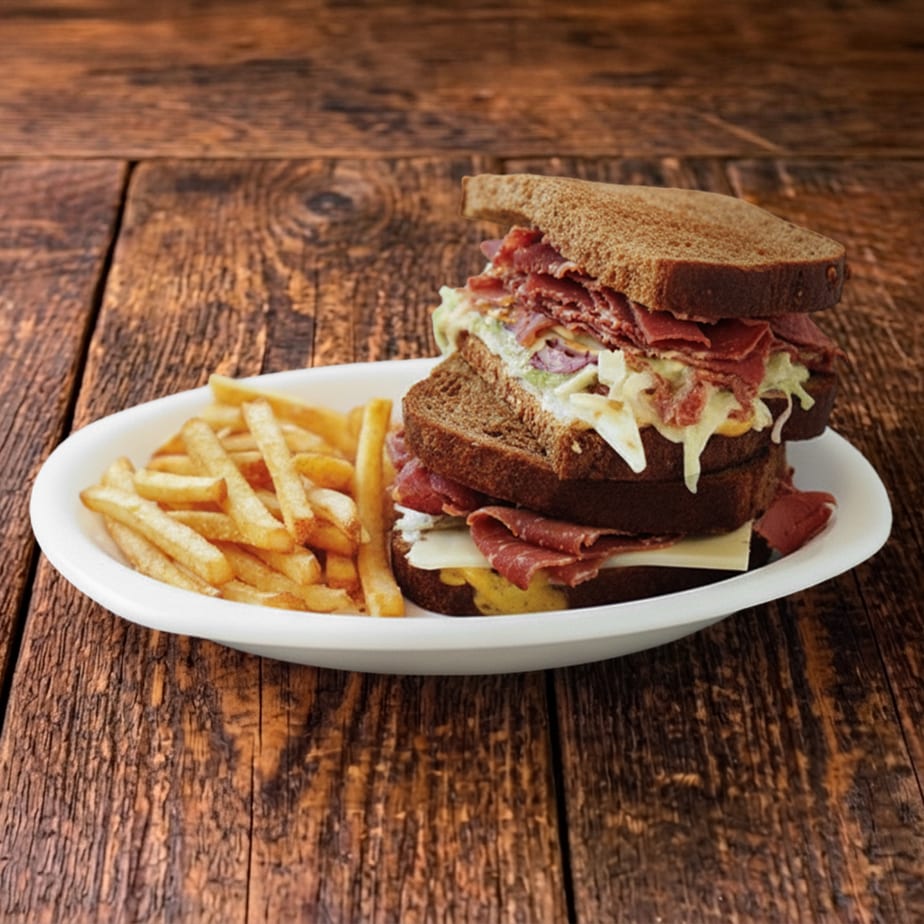 Pastrami Sandwich W Fries.